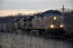 Paused coal train in the early morning light